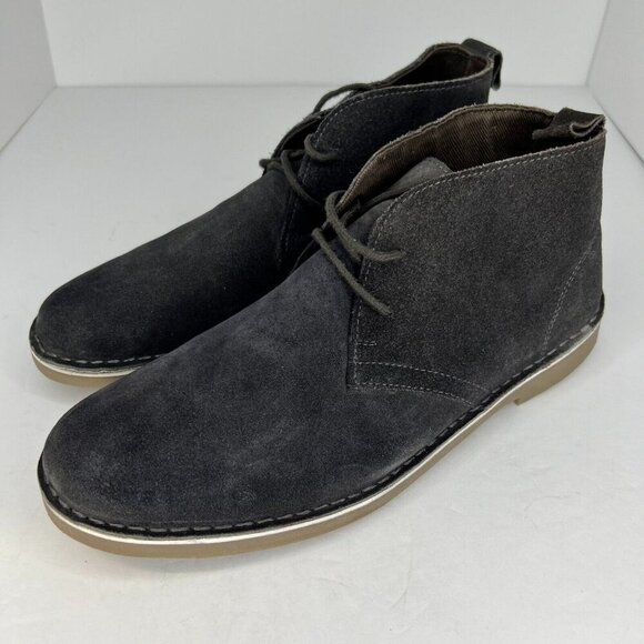 Route 66 Mens Slate Gray Retro Suede Walking Lace Up Ankle Size 8 Chukka Boots - Picture 1 of 9